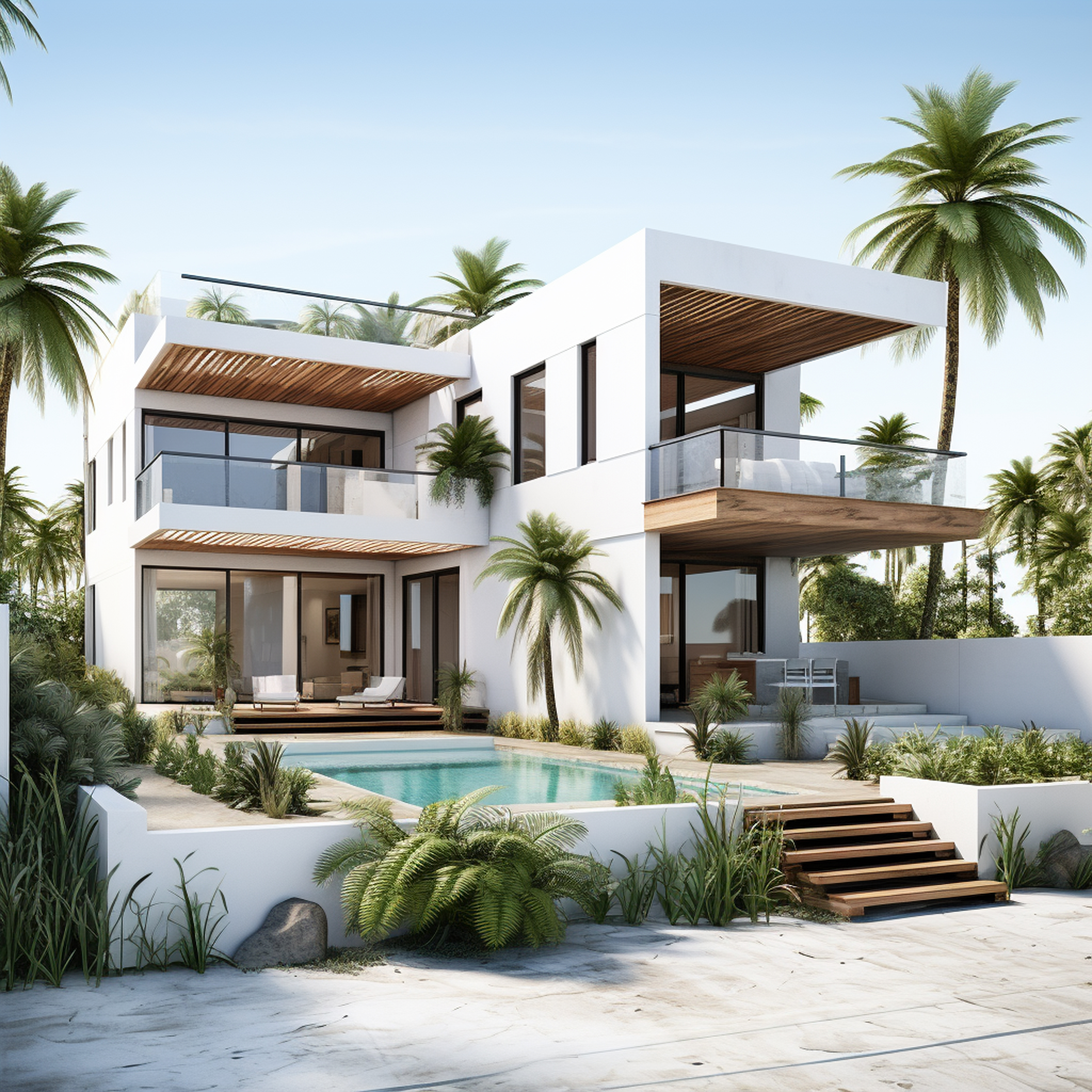 Home 3d Rendering House Model